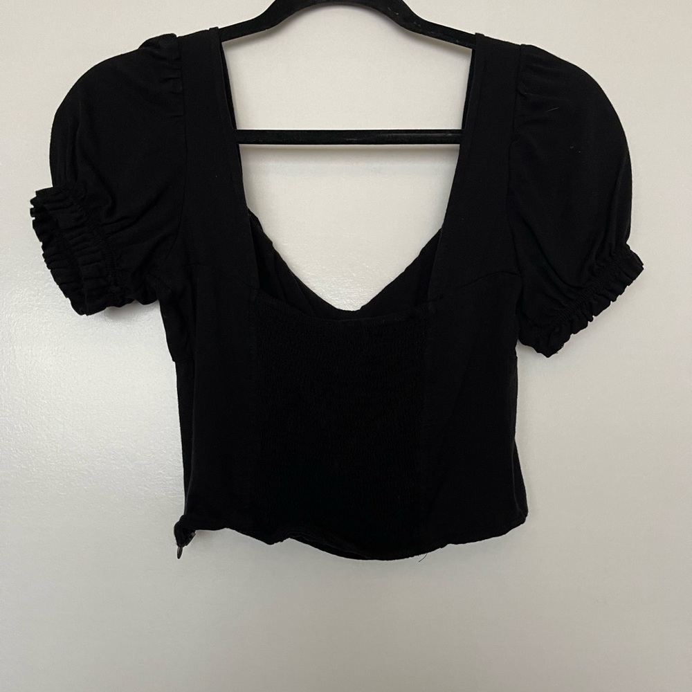 Puff Sleeve Crop Top - Picture 6 of 9